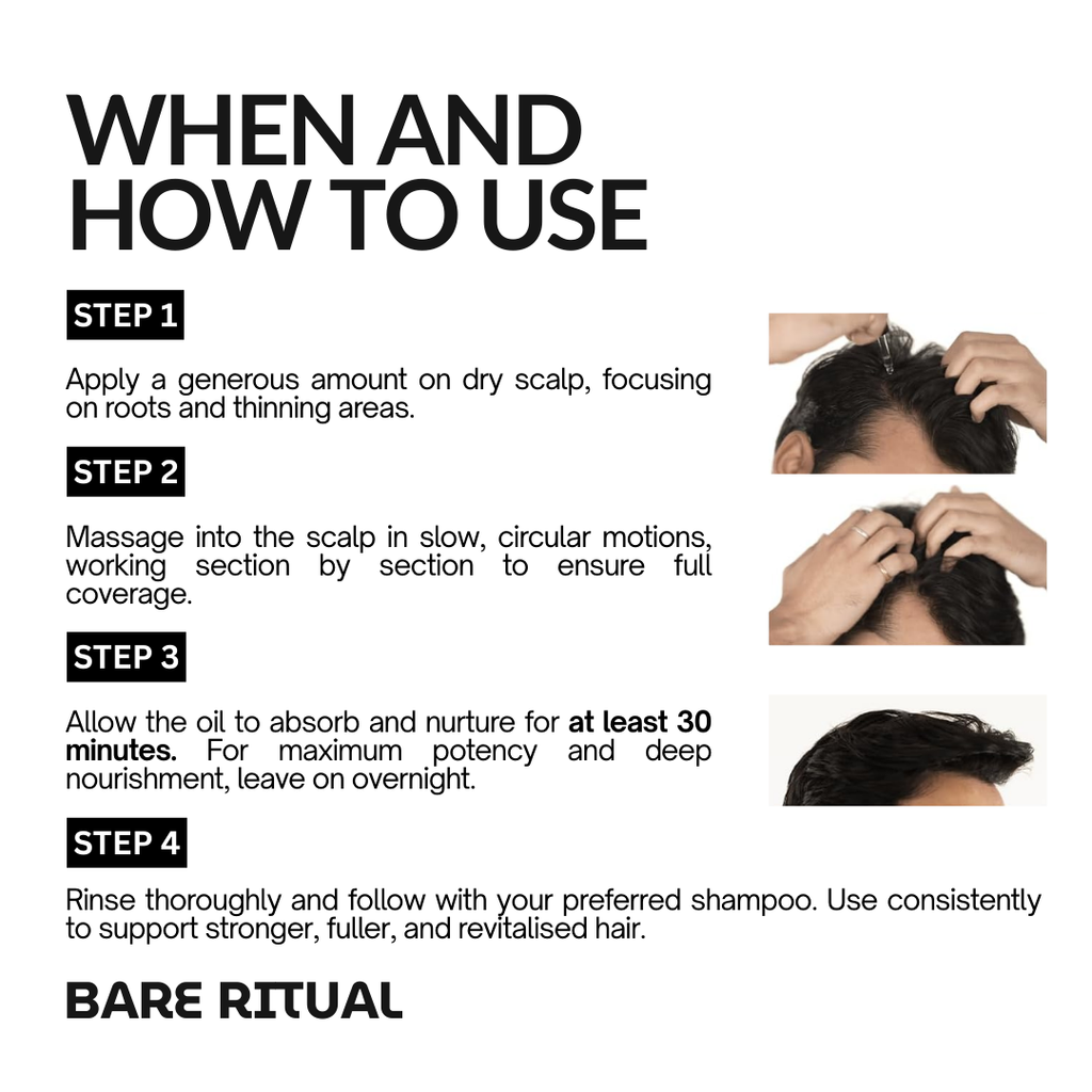 Density Boost Hair Oil 50ml | 8 Oil Blend with Rosemary, Castor & Peppermint