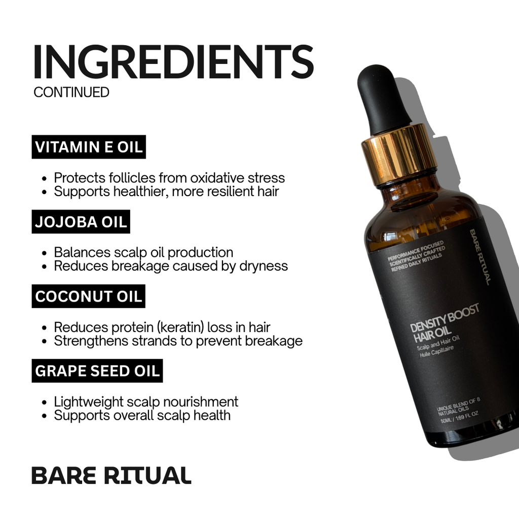 Density Boost Hair Oil 50ml | 8 Oil Blend with Rosemary, Castor & Peppermint